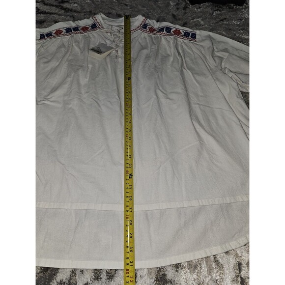 Xirena Lyric Top White Canvas Size Small Cotton Oversized Embroidered Blouse New - Picture 16 of 16